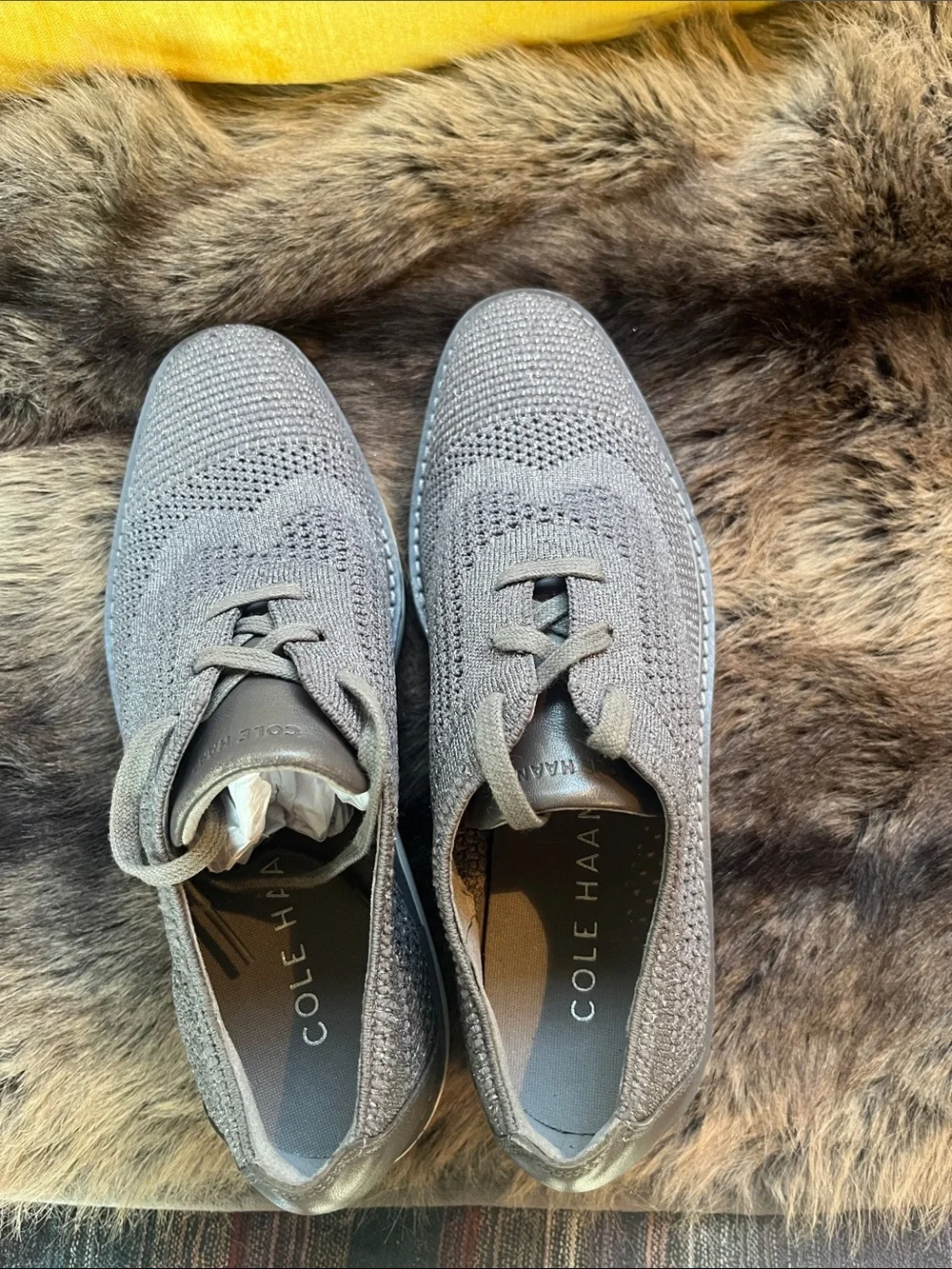 Cole Haan Grey Knit Oxford with White Sole